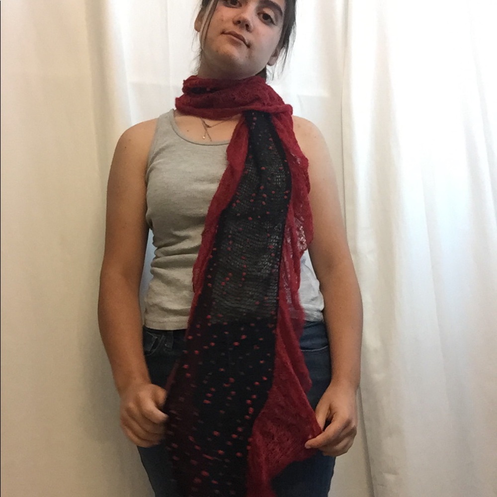 Red and black scarf